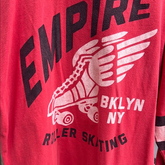 Red Empire Roller Skating Long Sleeve Shirt by retrobrand. LA - Picture 5 of 5